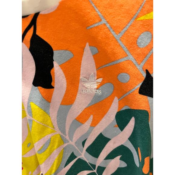 Rare Adidas Originals Tropicalage Tie Front Crop Tee Multicolor M Y2K Streetwear - Picture 7 of 7